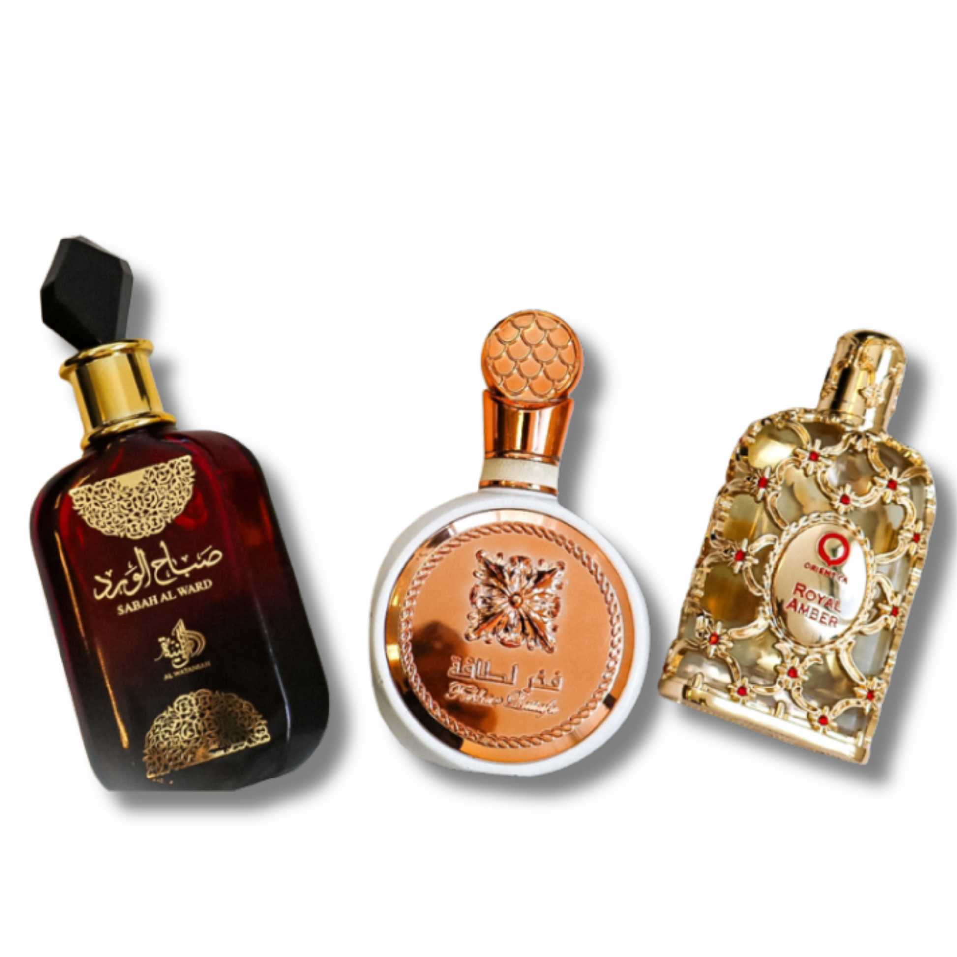 Set de 3 parfumuri | Sabah Al Ward · Fakhar · Royal Amber