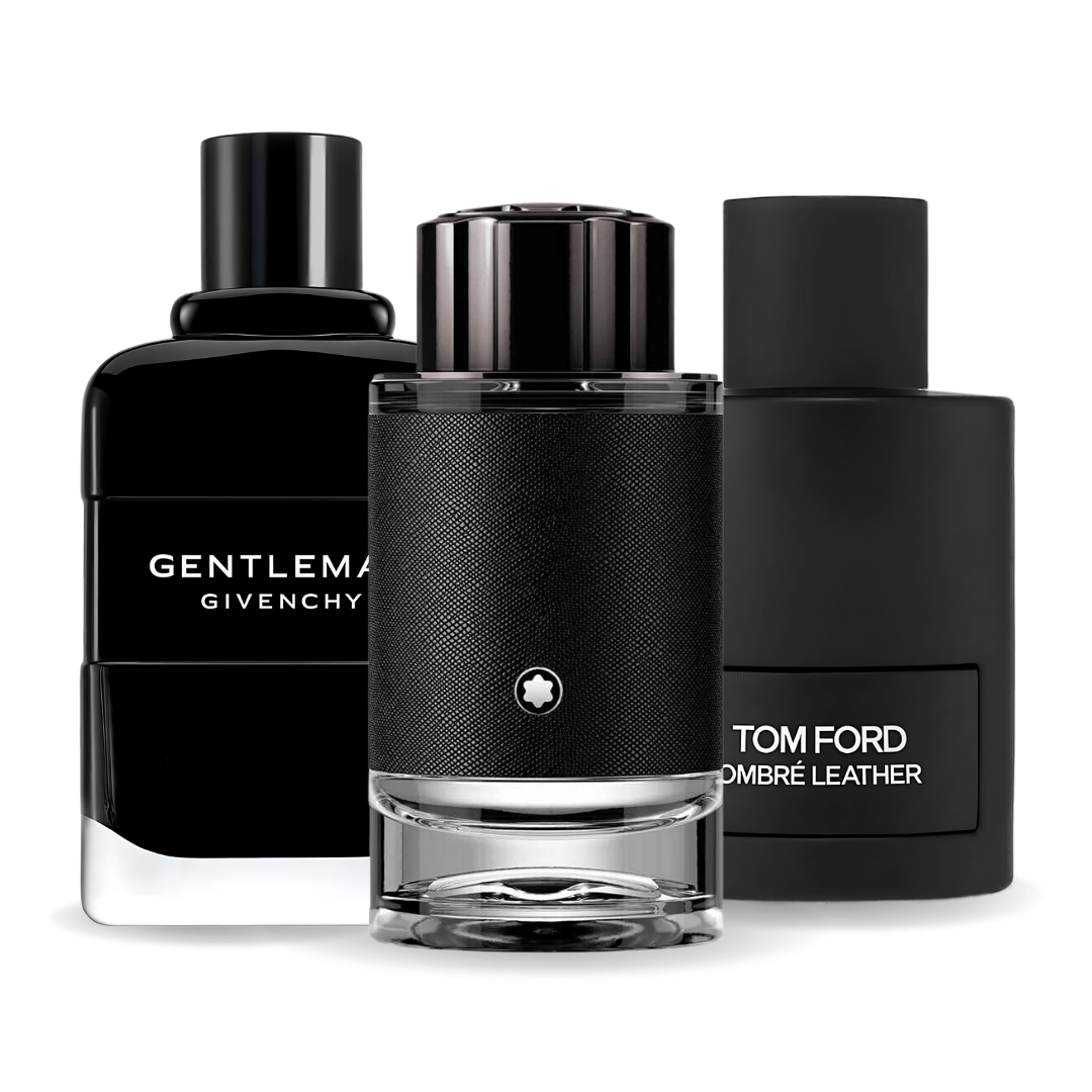 Set de 3 parfumuri | Ombré Leather · Gentleman · Montblanc Explorer