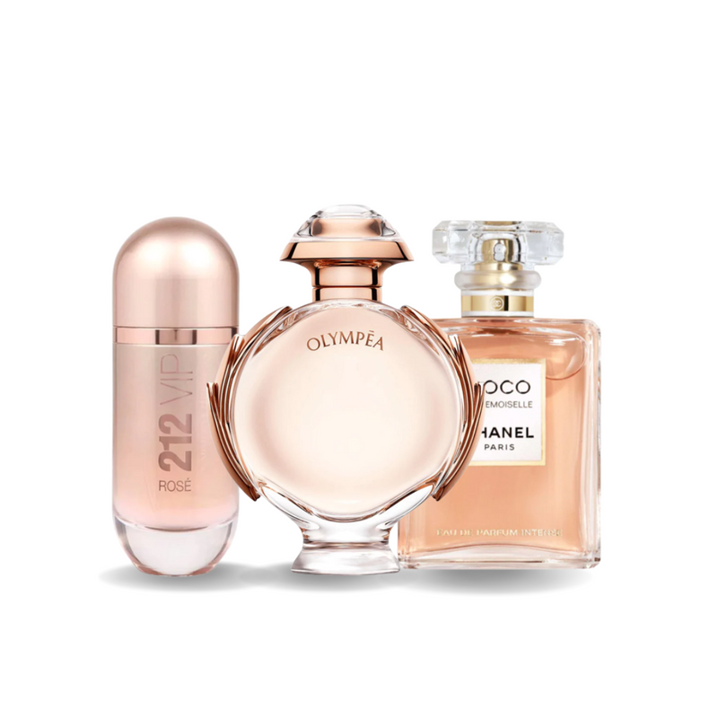 Set de 3 parfumuri | 212 VIP Rosé · Olympéa · Coco Mademoiselle