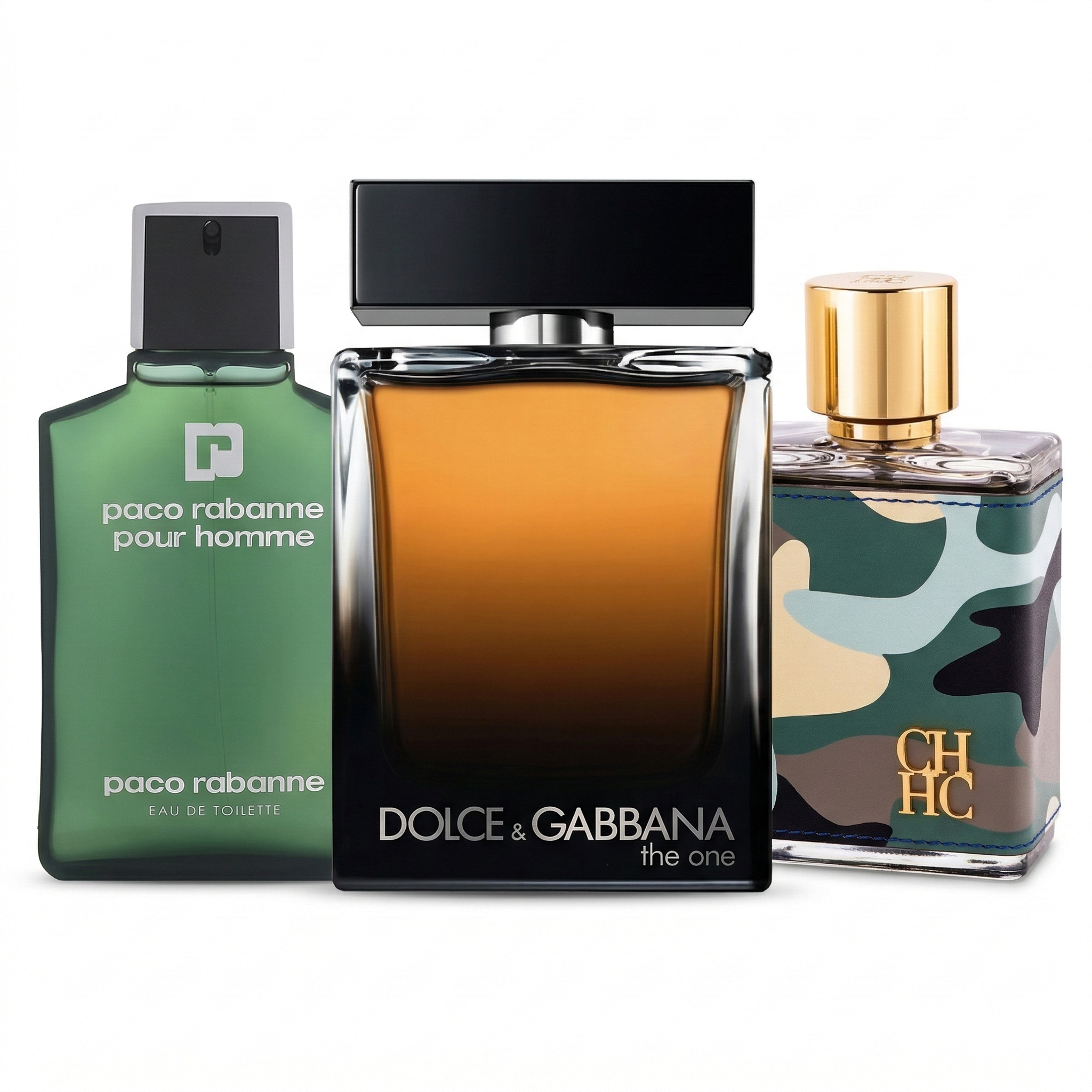 Set de 3 parfumuri | CH Men Africa · The One · Paco Pour Homme