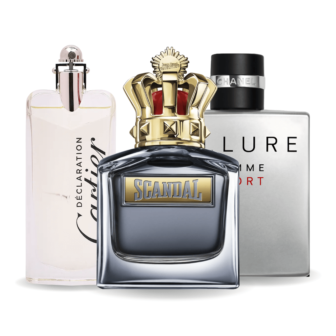 Set de 3 parfumuri | Allure Homme Sport · Scandal · Cartier Declaration