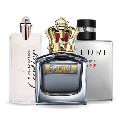 Set de 3 parfumuri | Allure Homme Sport · Scandal · Cartier Declaration