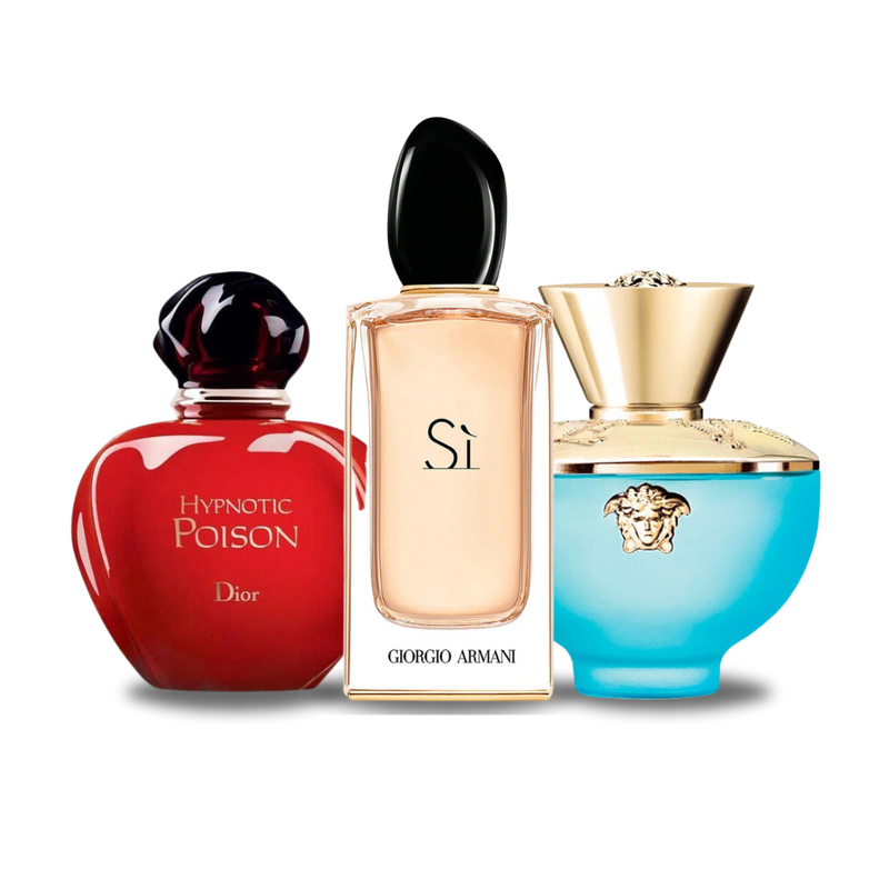 Set de 3 parfumuri | Hypnotic Poison · Armani Sì · Dylan Turquoise