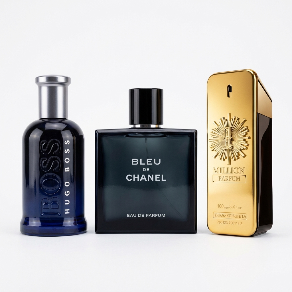 Set de 3 parfumuri | Bleu de Chanel · 1 Million · Boss Night